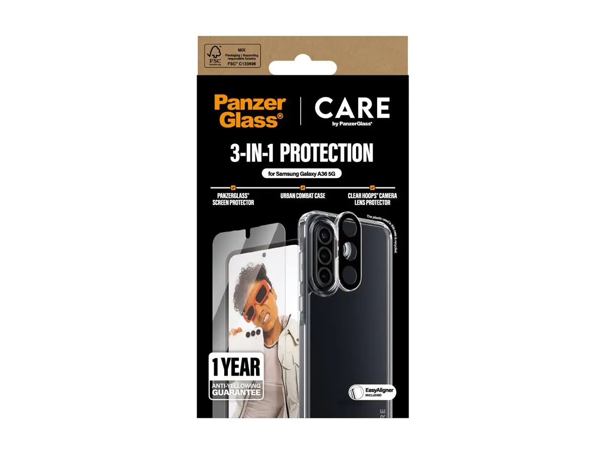 PanzerGlass CARE by PanzerGlass - 3-in-1 Schutzpacket - Schutzhülle hintere Abdeckung für M
