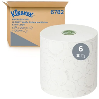Kleenex® Handtuchrolle Ultra™ 19,5 cm x 200 m (B x L) Papier, 100 % recycelbar weiß 6 Rl./Pack.
