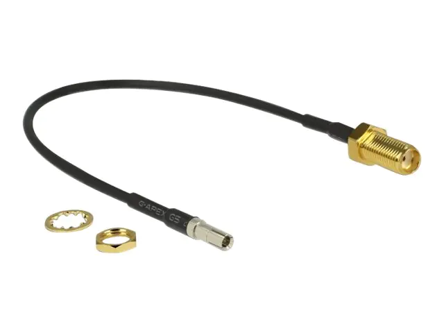Delock - Antennenkabel - SMA (S) zu TS-9 (S) - 20 cm - Koax - RG-174 - Schwarz