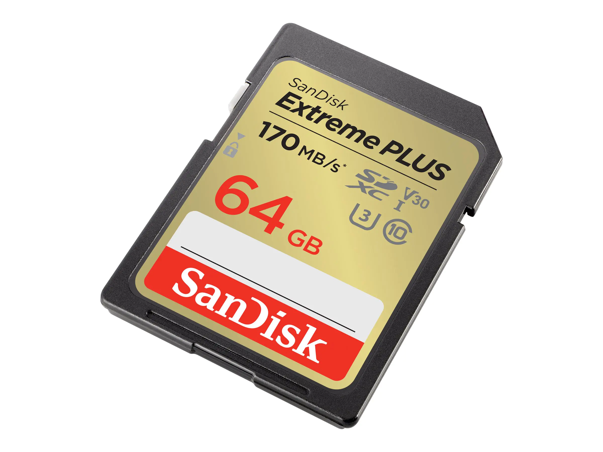 SanDisk Extreme PLUS - Flash-Speicherkarte - 64 GB - UHS-I U3 / Class10 - SDXC UHS-I