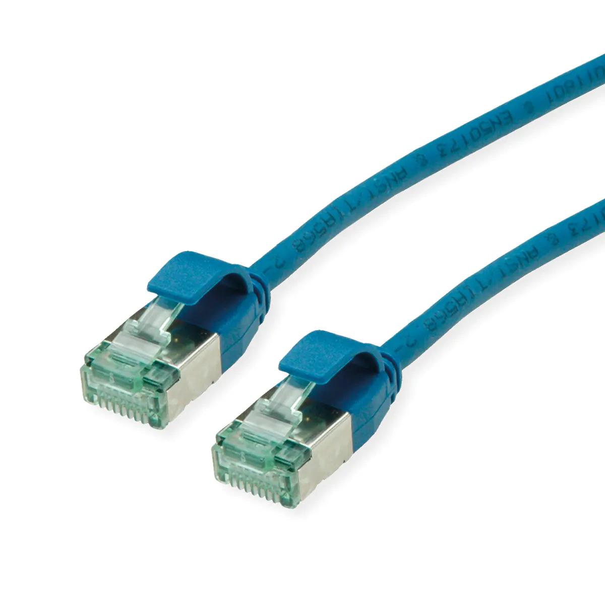 ROLINE RM U/FTP Patchkabel Kat.6A/Kl.EA SLIM blau 5m - FTP