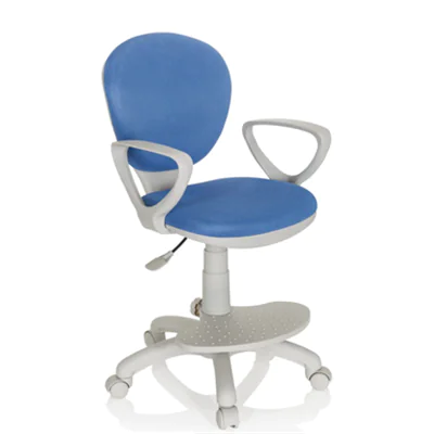 hjh OFFICE Kinderdrehstuhl KID COLOUR G1 Rolle hart gebremst (für Teppichboden) Kunststoff blau/grau