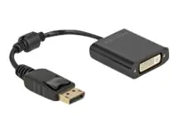 Delock - Adapterkabel - DisplayPort (M) eingerastet zu DVI-I (W) schraubbar - DisplayPort 1.1 - 15 cm - Passiv - Schwarz