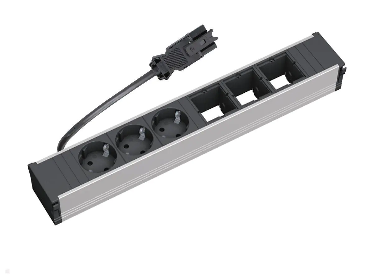 Bachmann CONI - Steckdosenleiste - Eingabe, Eingang GST18i3 - Ausgangsanschlüsse: 1 - 10 cm - Schweiz - Schwarz