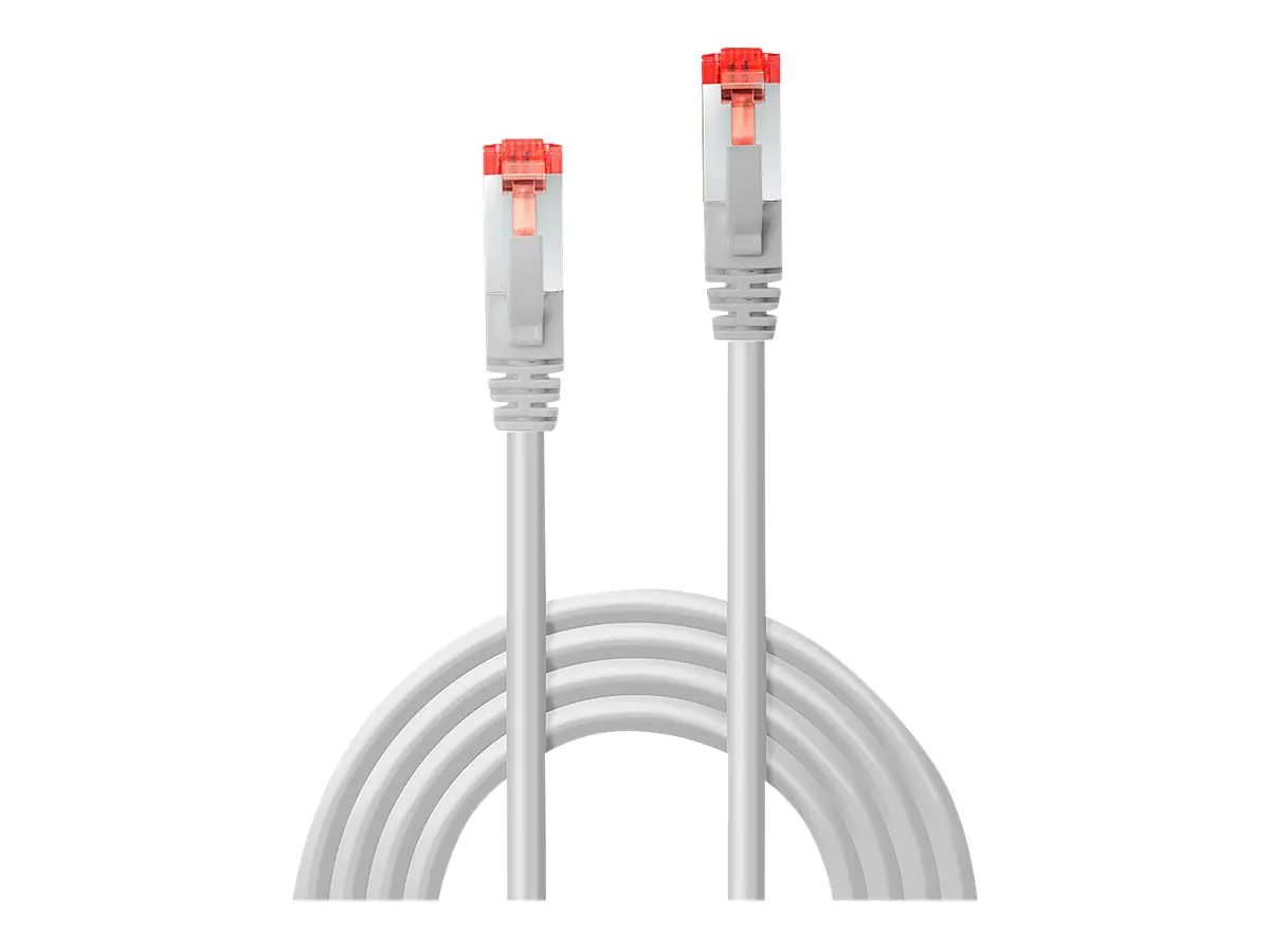 Lindy - Patch-Kabel - RJ-45 (M) zu RJ-45 (M) - 50 cm - SFTP, PiMF - CAT 6e - geformt, ohne Haken - Grau (Packung mit 50)
