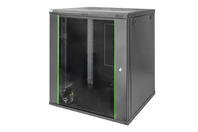 DIGITUS Dynamic Basic DN-19 16U-6/6-EC-SW - Schrank Netzwerkschrank - geeignet für Wandmontage - Schwarz, RAL 9005 - 16U - 48.3 cm (19")