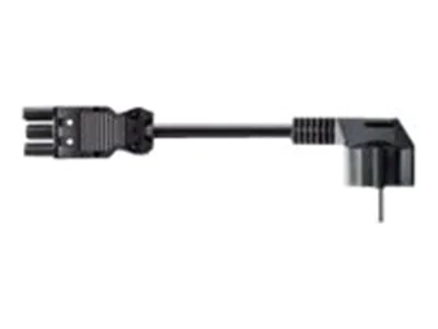Bachmann - Stromkabel - GST18i3 (M) bis CEE 7/4 (M) - 3 m - rechts-gewinkelter Stecker - Schwarz