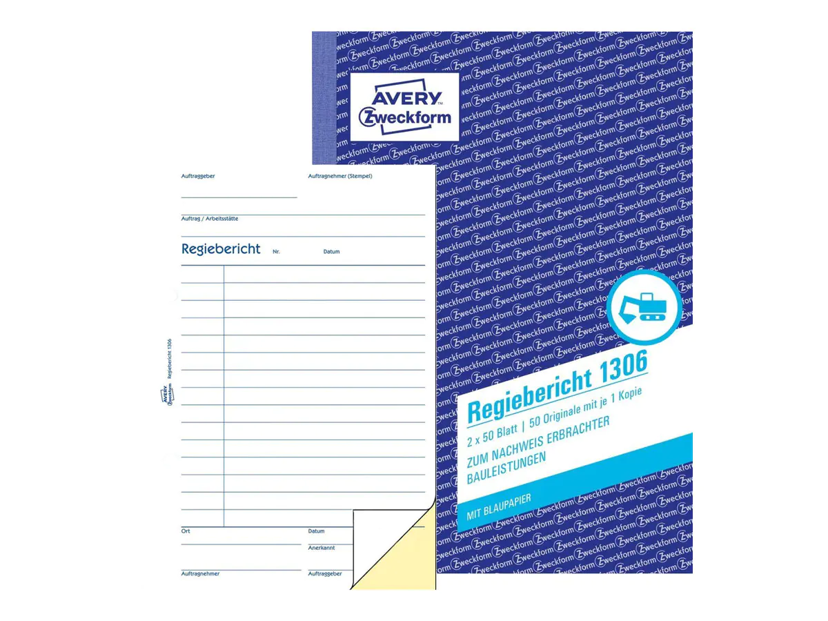 Avery Zweckform Regiebericht - 50 Blatt - A5 (148 x 210 mm) 1306