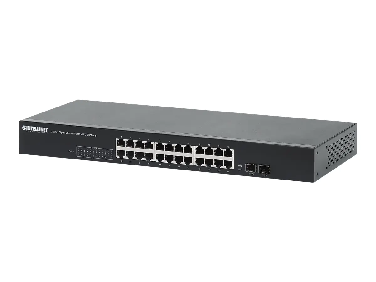 Intellinet - Switch - 24 x 10/100/1000 + 2 x SFP - an Rack montierbar
