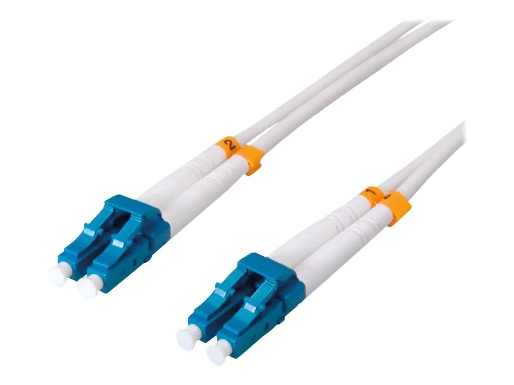 Roline - Patch-Kabel - LC Single-Modus (M) zu LC Single-Modus (M) - 3 m - Glasfaser - Duplex - 9/125 Mikrometer - OS2 - halogenfrei, Innen, Überbrückungskabel - weiß