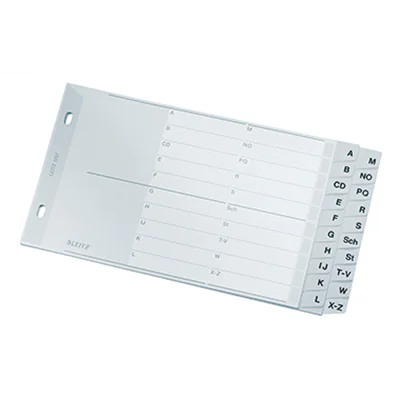 Leitz Register 12670000 DIN A5 quer A-Z 20Bl. PP grau