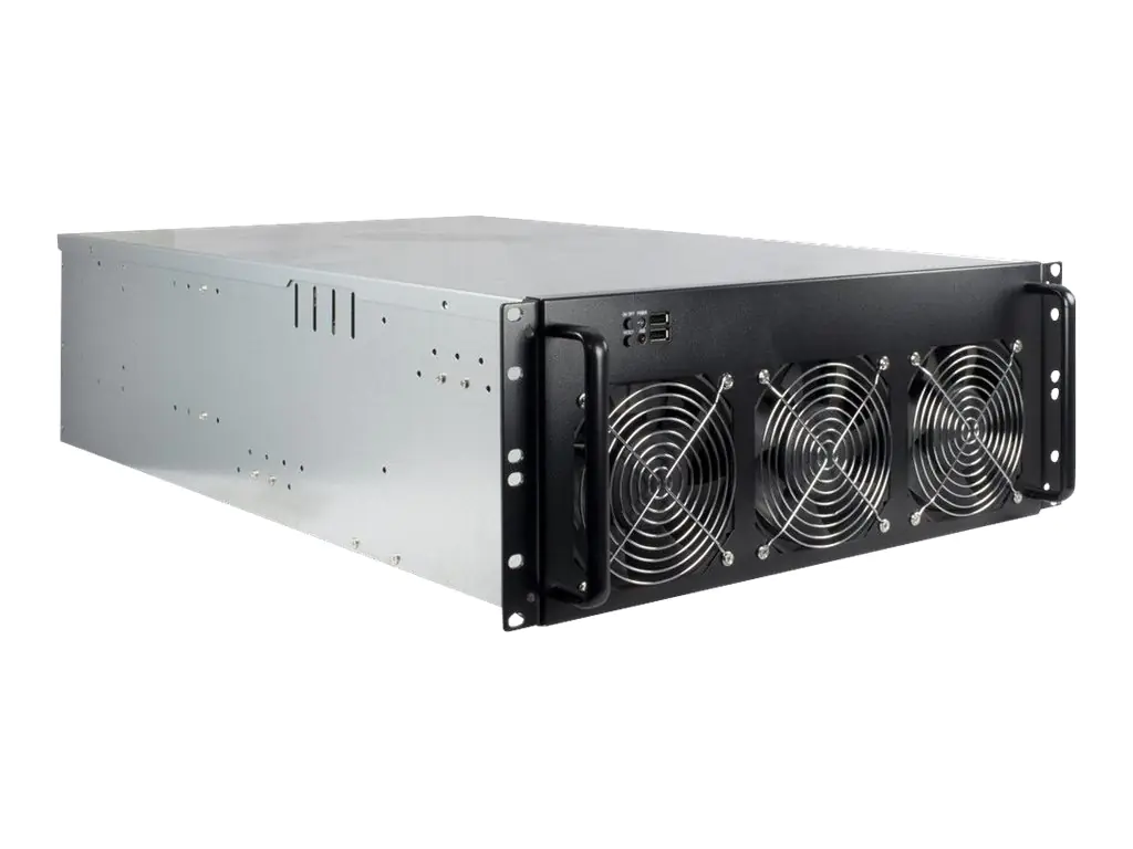 Inter-Tech 4W2 Mining Rack - Rack-Montage - 4U - ATX - keine Spannungsversorgung (ATX) - USB