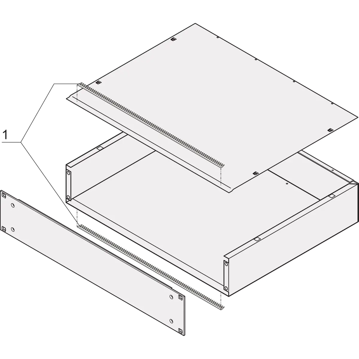 SCHROFF 20860132 19 Zoll Netzwerkschrank-Dichtungssatz - SCHROFF HF-DICHTUNGSET MULTIPAC ALZN