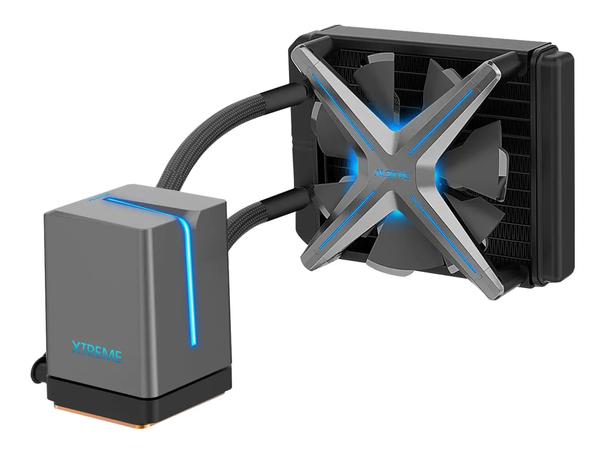 Inter-Tech ALSEYE X120 - Prozessor-Flüssigkeitskühlsystem - (für: LGA775, LGA1156, AM2, AM2+, LGA1366, AM3, LGA1155, AM3+, LGA2011, FM1, FM2, LGA1150, LGA1151, AM4, LGA2066 (Square ILM) Socket, LGA1200) - Kupfer - 120 mm