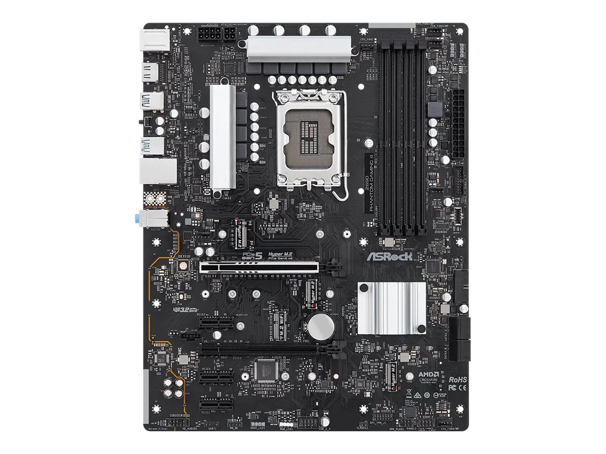 ASRock Z690 Phantom Gaming 4 - Motherboard - ATX - LGA1700-Sockel - Z690 Chipsatz - USB-C Gen2, USB 3.2 Gen 1, USB 3.2 Gen 2, USB-C Gen 2x2 - Gigabit LAN - Onboard-Grafik (CPU erforderlich) - HD Audio (8-Kanal)