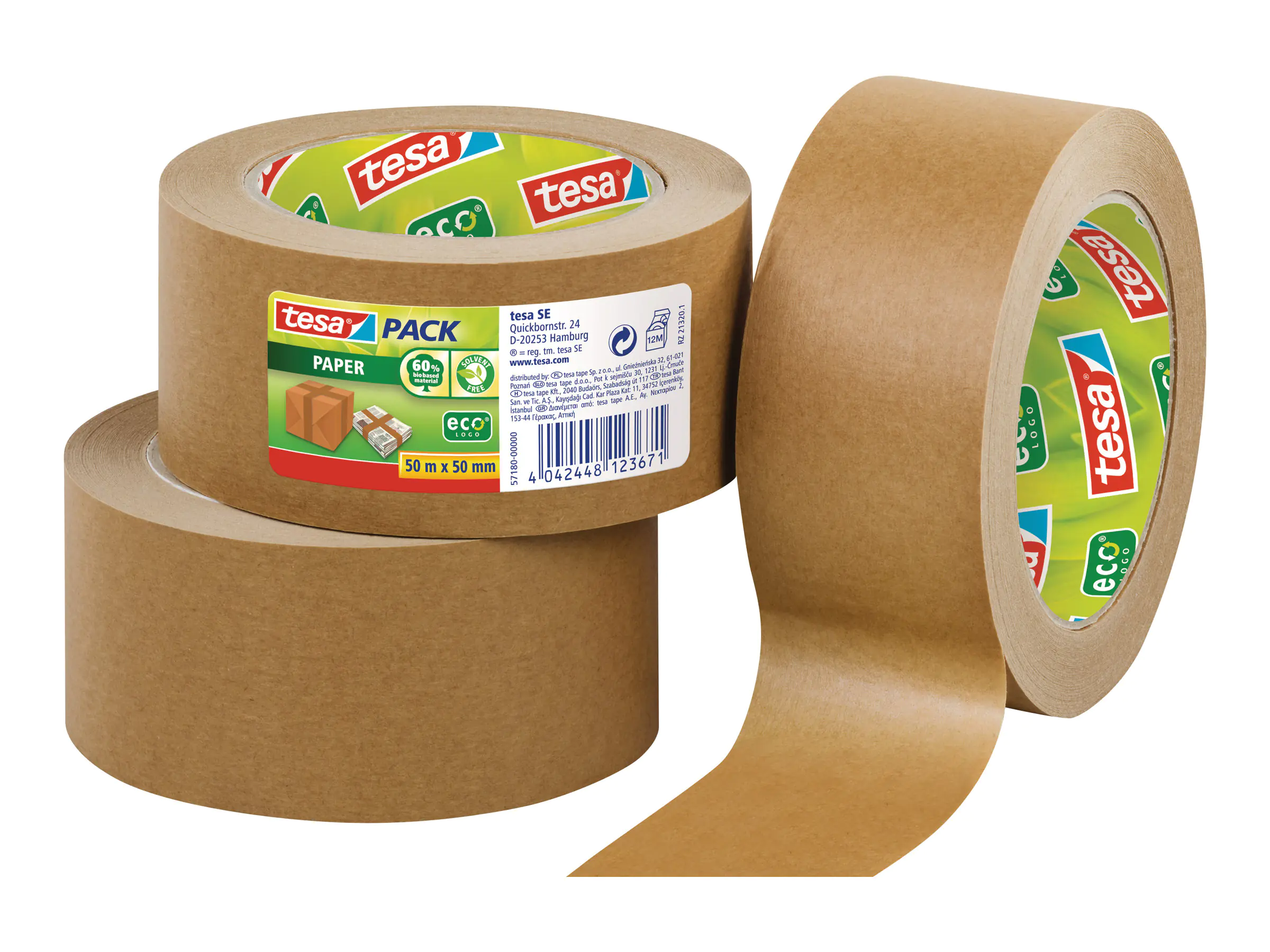 Tesa Tesapack Paper - Packband - 50 mm x 50 m - ungebleichtes 57180-00000-02