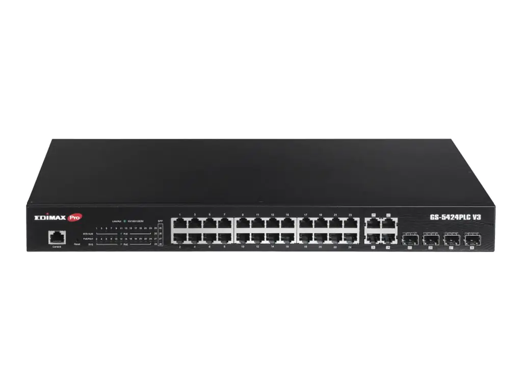 Edimax Pro GS-5424PLC V3 - Switch - Smart - 24 x 10/100/1000 (PoE+)