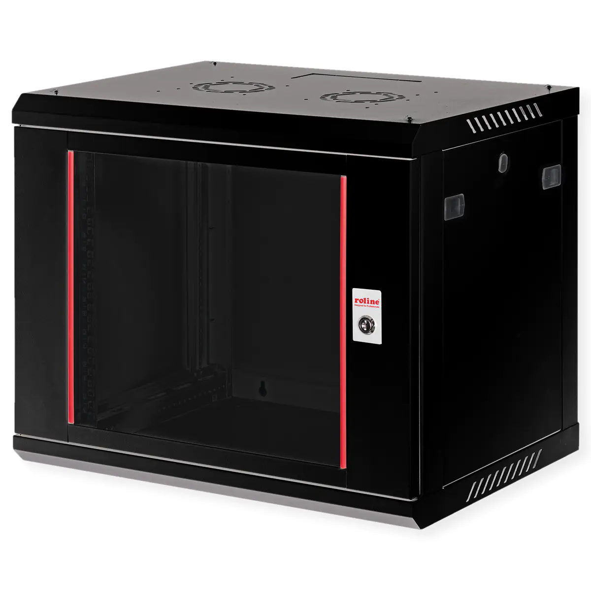 ROLINE Basic Plus - Gehäuse Netzwerkschrank - 600x450 BxT - geeignet für Wandmontage - Jet Black, RAL 9005 - 9U - 48.3 cm (19") 26.21.0284