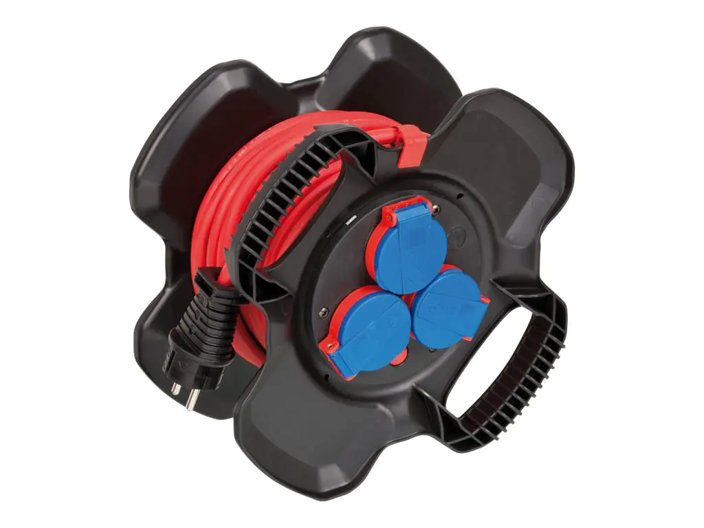 Brennenstuhl X-Gum Rubber Cable Reel IP44 10m H07RN-F 3G1.5 - Verlängerungsrolle - Ausgangsanschlüsse: 3 - 10 m Schnur - Schwarz