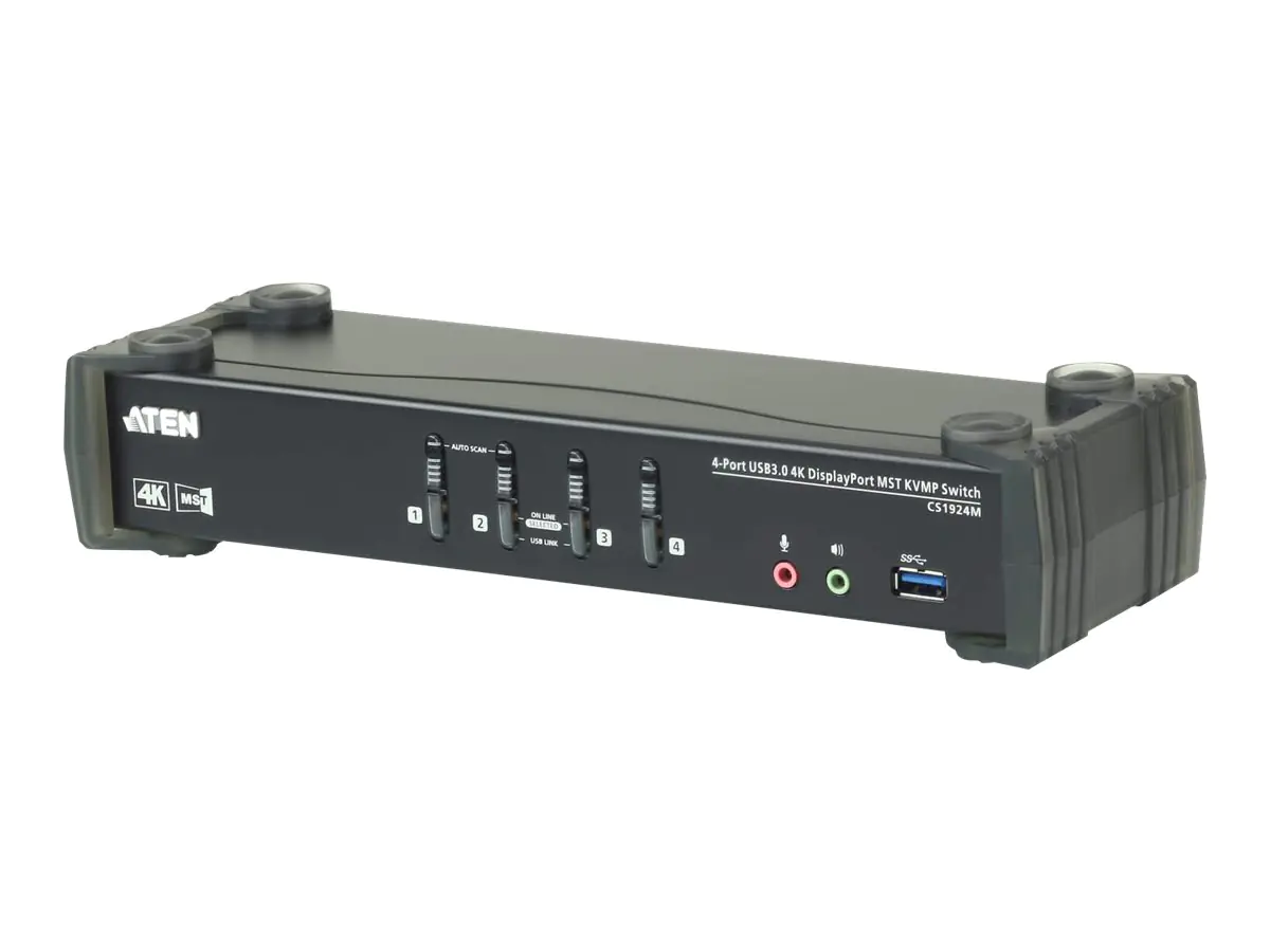 ATEN CS1924M KVMP Switch - KVM-/Audio-/USB-Switch - 4 x KVM/Audio/USB - 1 lokaler Benutzer - Desktop