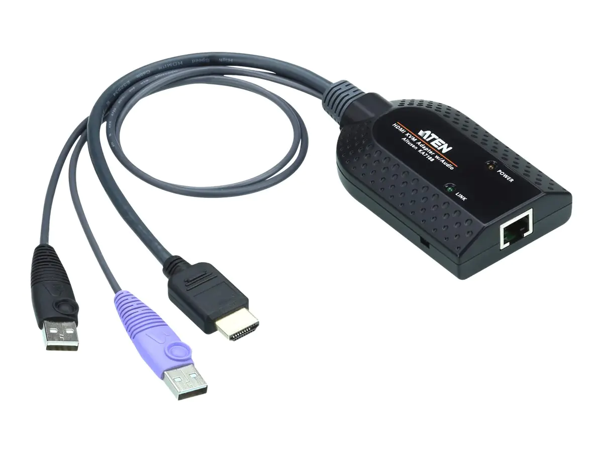 ATEN KA7188 USB HDMI Virtual Media KVM Adapter Cable - KVM-/Audio-/USB-Extender - HDMI - USB - für ATEN CN9850; KVM over IP KN1132VB