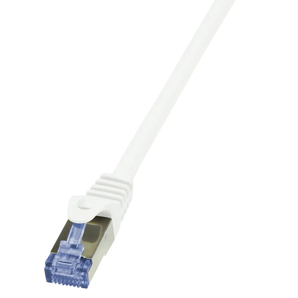 LogiLink PrimeLine - Patch-Kabel - RJ-45 (M) zu RJ-45 (M) - 10 m - SFTP, PiMF - CAT 6a - halogenfrei, ohne Haken - weiß