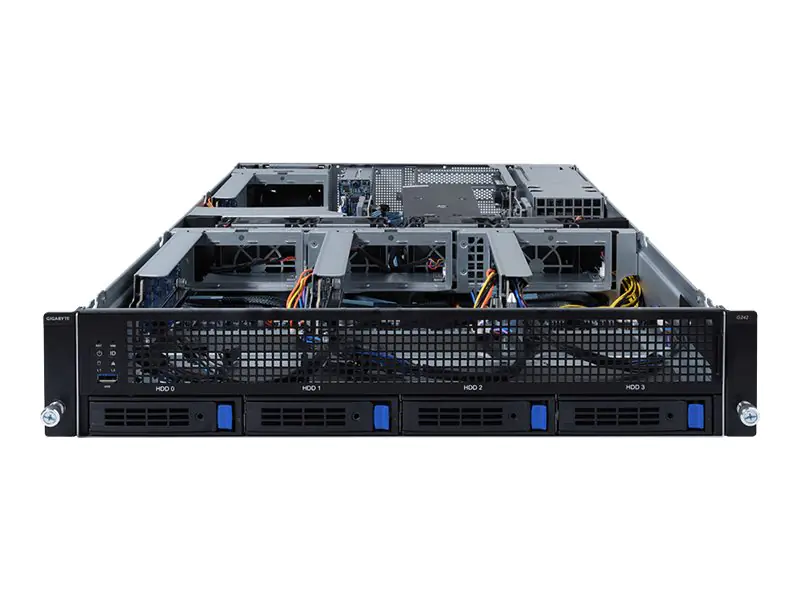 GigaByte G242-Z12 (rev. A00) - Server - Rack-Montage - 2U - 1-Weg - keine CPU - RAM 0 GB - SATA/SAS - Hot-Swap 6.4 cm, 8.9 cm (2.5", 3.5")