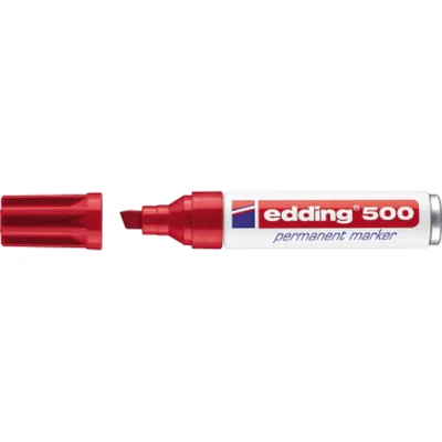 edding Permanentmarker 500 4-500002 2-7mm nachfüllbar Keilspitze rot