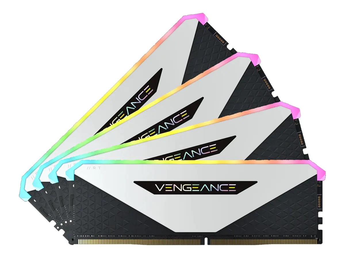 CORSAIR Vengeance RGB RT - DDR4 - Kit - 32 GB: 4 x 8 GB - DIMM 288-PIN - 3200 MHz / PC4-25600 - CL16 - 1.35 V - ungepuffert - non-ECC - weiß