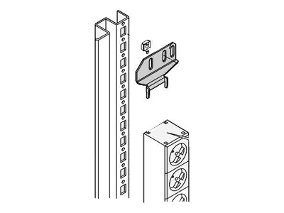 Schroff - PDU-Montagehalterungen (Packung mit 2) - für P/N: 60110-206, 60110-207, 60110-246