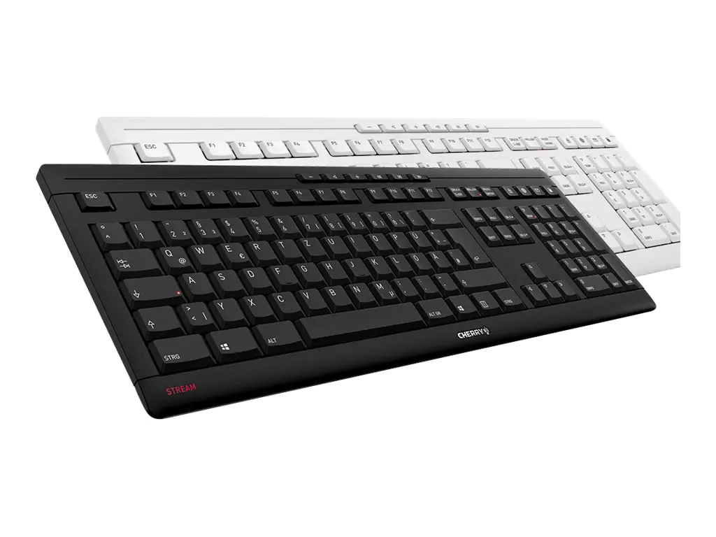 CHERRY STREAM KEYBOARD - Tastatur - USB - Deutsch - Tastenschalter: CHERRY SX - Schwarz