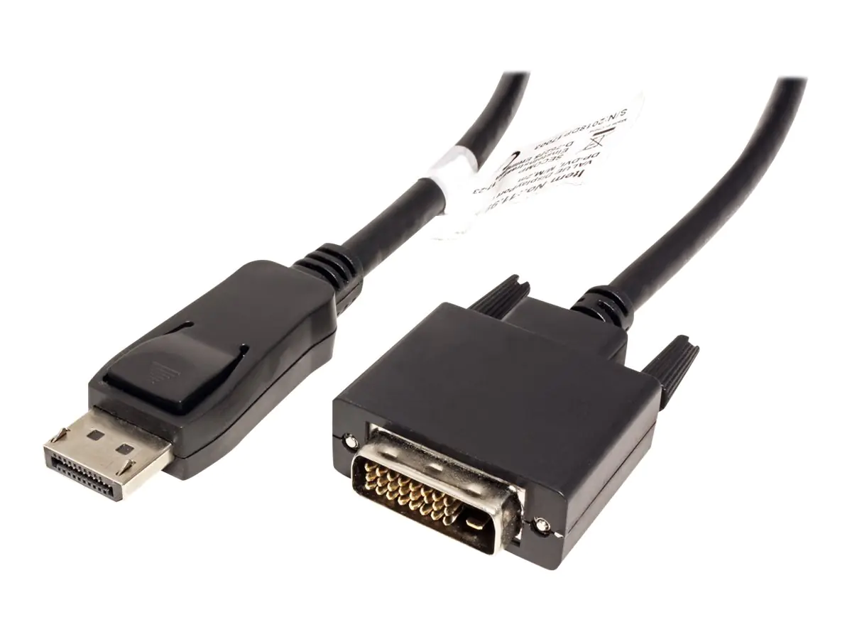 VALUE Videokabel - Dual Link - DisplayPort (M) bis DVI-D (M) - 1,5 m - Schwarz - 11.99.5619
