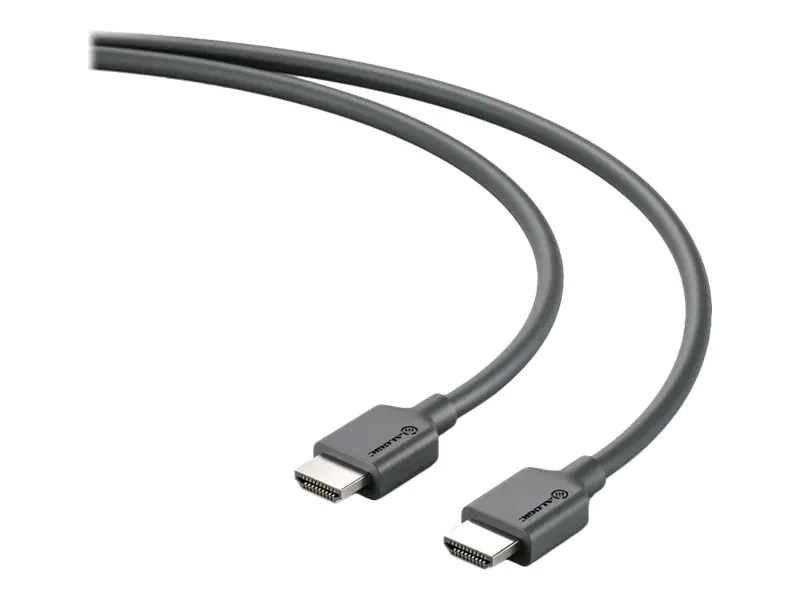 ALOGIC Elements Series - Premium Highspeed - HDMI-Kabel mit Ethernet - HDMI männlich zu HDMI männlich - 1 m - Schwarz - geformt, unterstützt 4K 60 Hz (4096 x 2160), 1080p-Unterstützung, 240 Hz, Unterstützung für 3D-Video, 4K60Hz UHD-Support