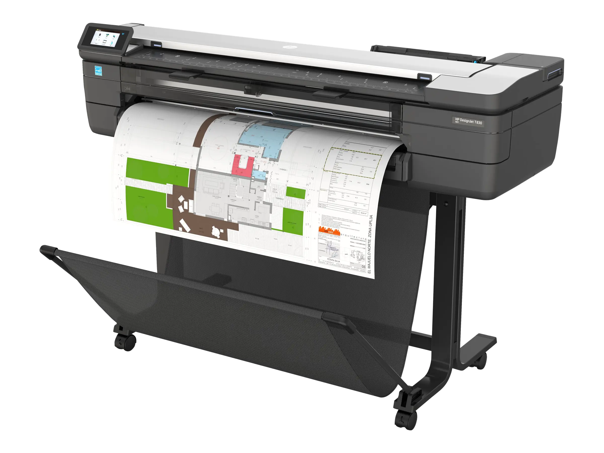HP DesignJet T830 - 914 mm (36") Multifunktionsdrucker - Farbe - Tintenstrahl - 914 x 2770 mm (Original) - Rolle (91,4 cm x 45,7 m), 914 x 1897 mm (Medien) - bis zu 0.42 Min./Seite (Drucken) - 1 Rolle - Gigabit LAN, Wi-Fi(n)