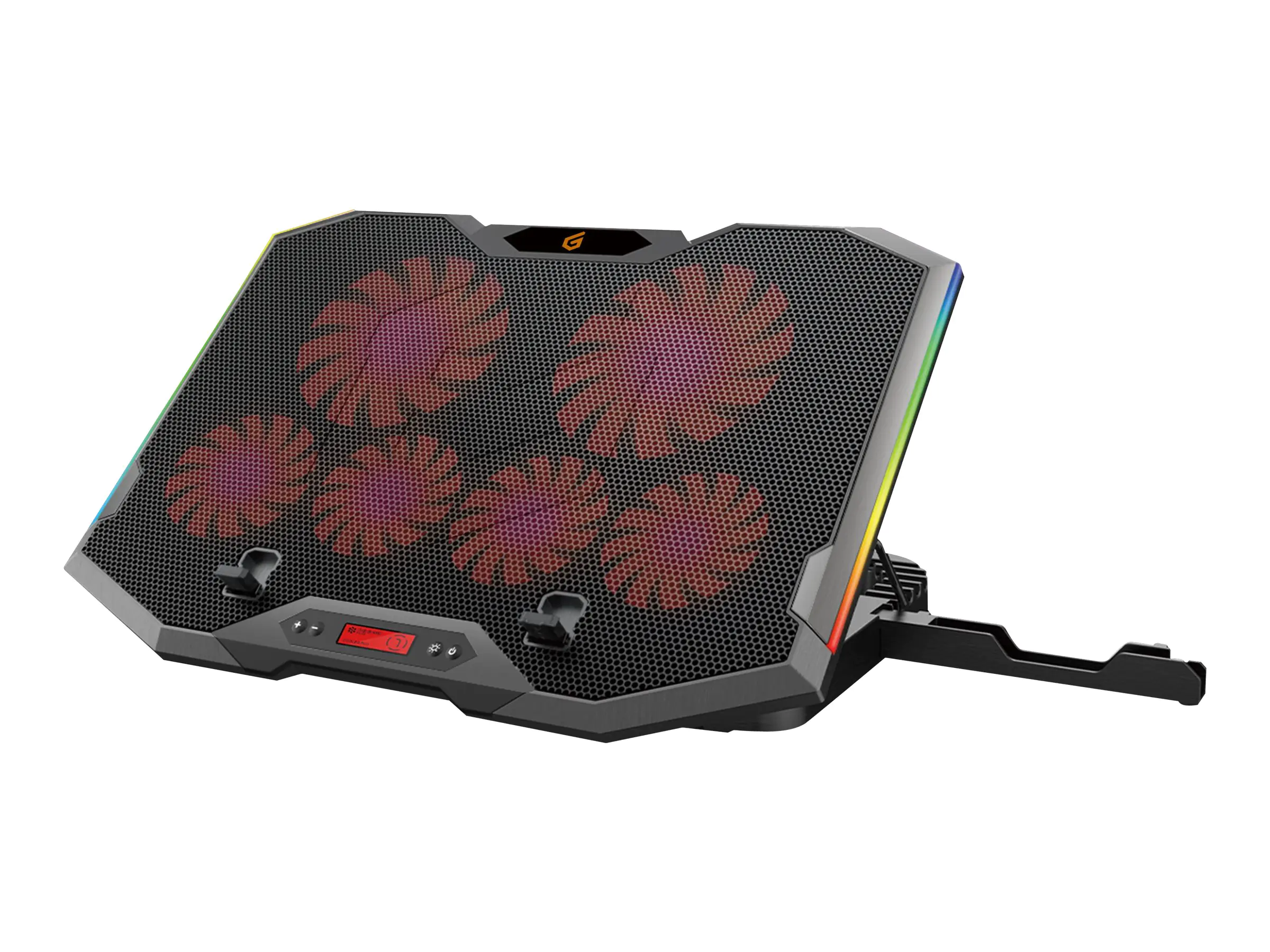 Conceptronic ERGO Gaming - Notebook-Lüfter - mit Smartphone-Ständer, 2-Port USB 2.0 Hub - 43.2 cm (17") THYIA01B