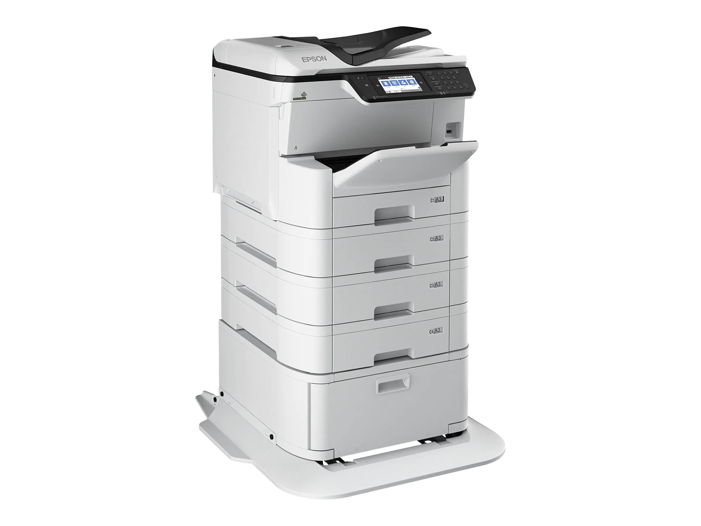 Epson WorkForce Pro WF-C8690D3TWFC - Multifunktionsdrucker - Farbe - Tintenstrahl - A3 (Medien) - bis zu 22 Seiten/Min. (Kopieren) - bis zu 24 Seiten/Min. (Drucken) - 1835 Blatt - 33.6 Kbps - Gigabit LAN, USB-Host, NFC, USB 3.0, USB 2.0-Host, Wi-Fi(ac)