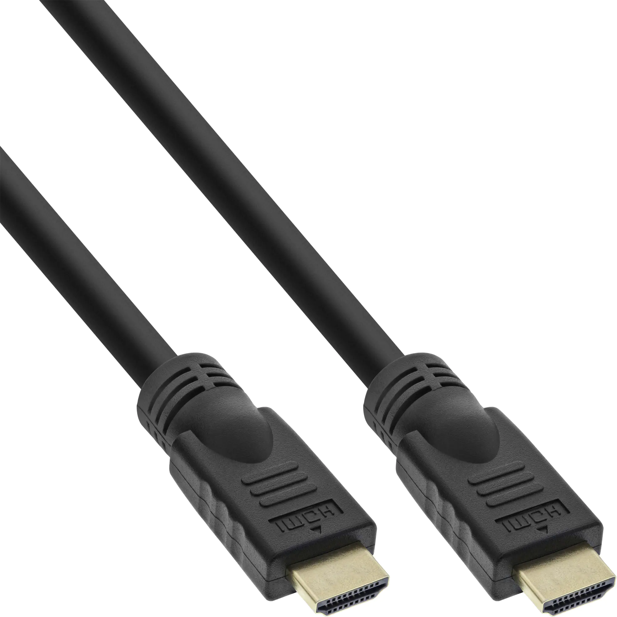InLine High Speed Premium - HDMI-Kabel mit Ethernet - HDMI männlich zu HDMI männlich - 7.5 m - Dreifachisolierung - Schwarz - geformt, 4K Unterstützung, 2160p-Unterstützung