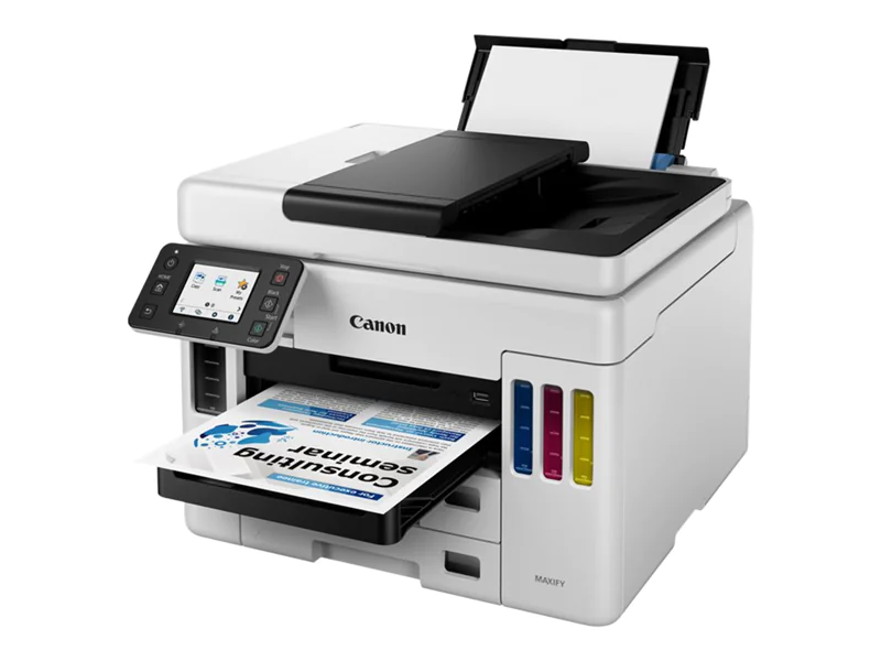 Canon MAXIFY GX7050 - Multifunktionsdrucker - Farbe - Tintenstrahl - nachfüllbar - Legal (216 x 356 mm)/A4 (210 x 297 mm) (Original) - A4/Legal (Medien) - bis zu 24 ipm (Drucken) - 600 Blatt - 33.6 Kbps - LAN, Wi-Fi(n), USB 2.0, USB-Host