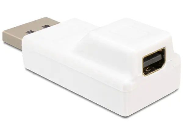 Delock - DisplayPort-Adapter - DisplayPort (M) zu Mini DisplayPort (W) - weiß