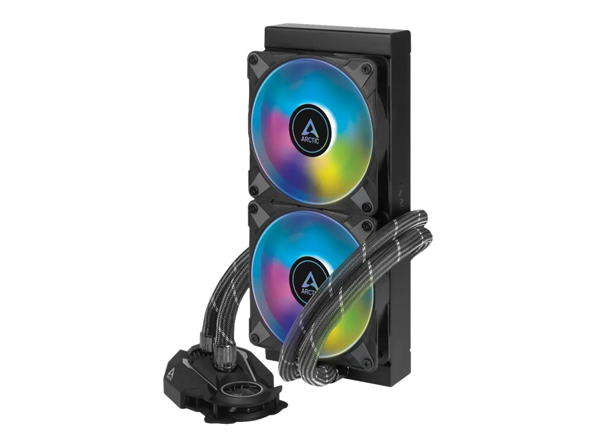 ARCTIC Liquid Freezer II 240 A-RGB - Prozessor-Flüssigkeitskühlsystem - Kühlergröße: 240 mm - (für: LGA1156, LGA1155, LGA1150, LGA1151, LGA2011-3 (Square ILM), AM4, LGA2066 (Square ILM) Socket, LGA1200, LGA1700, AM5) - 120 mm - Schwarz