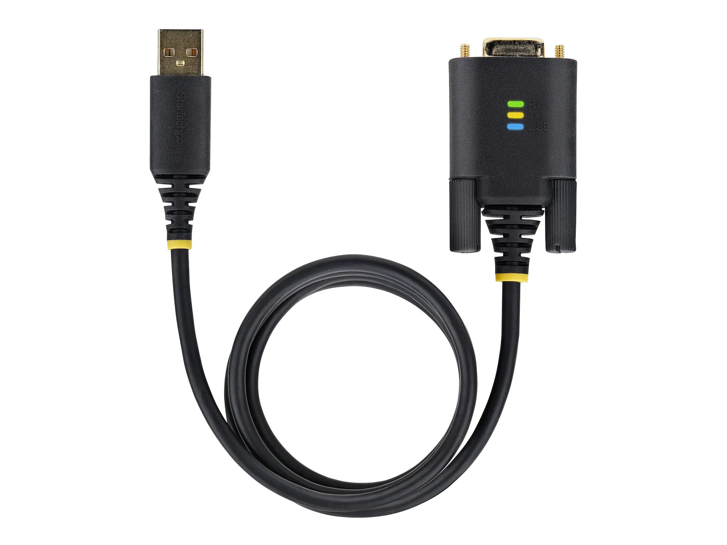 StarTech 1m USB Null Modem Kabel, FTDI, USB-A zu RS232 Adapter - Kabel USB / seriell - USB (M) zu DB-9 (M) - 1 m - Schwarz