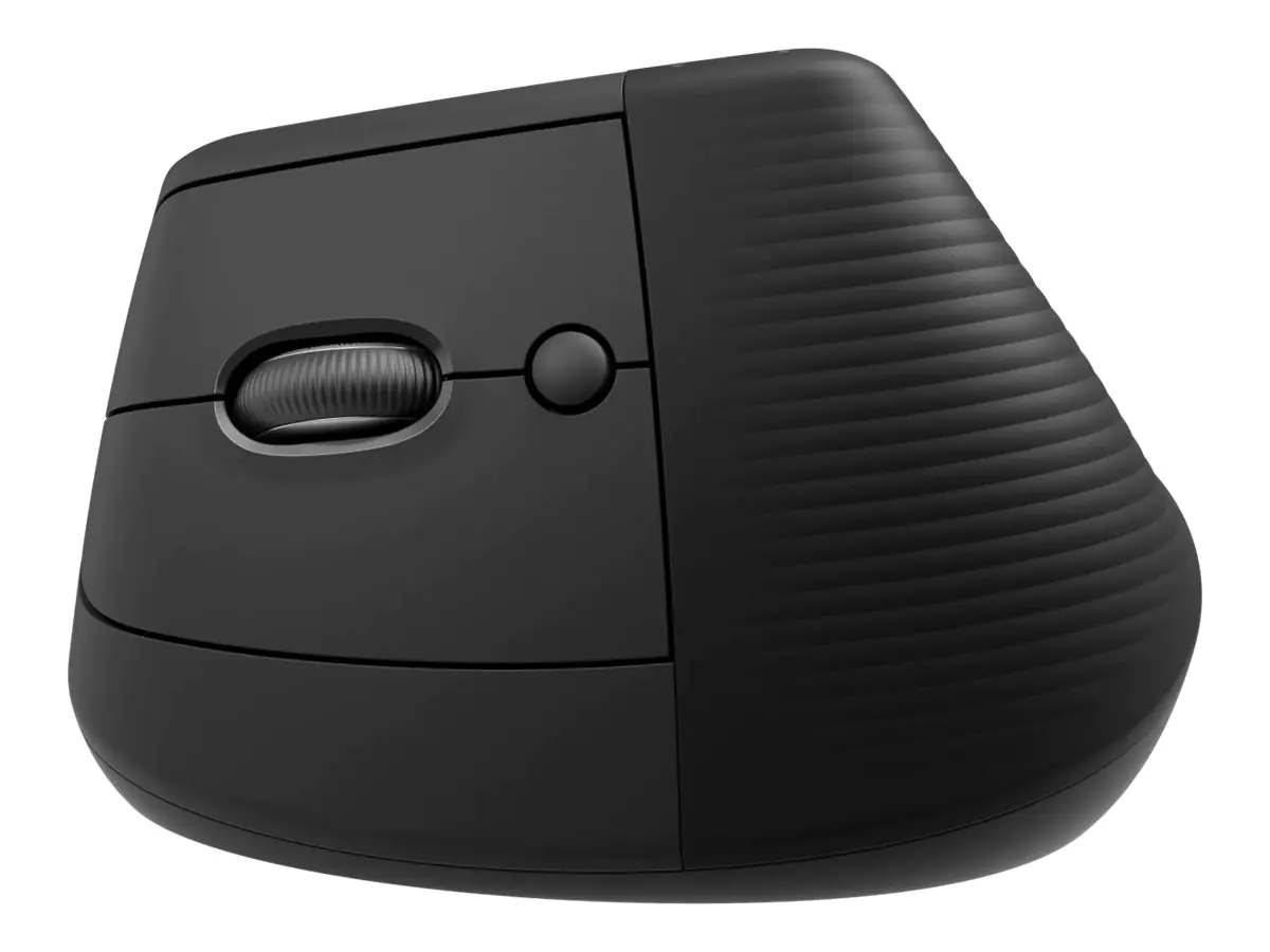 Logitech Lift Vertical Ergonomic Mouse - Vertikale Maus - ergonomisch - Für Linkshänder - optisch - 6 Tasten - kabellos - Bluetooth, 2.4 GHz - Logitech Logi Bolt USB-Receiver - Graphite