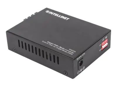 Intellinet Gigabit PoE+ Media Converter, 1000Base-T RJ45 Port to 1000Base-LX (SC) Single-Mode, 20 km (12.4 mi.), PoE+ Injector - Medienkonverter - 1GbE - 10Base-T, 100Base-TX, 1000Base-T, 1000Base-LX - RJ-45 / SC Single-Modus - bis zu 20 km - 1310 nm