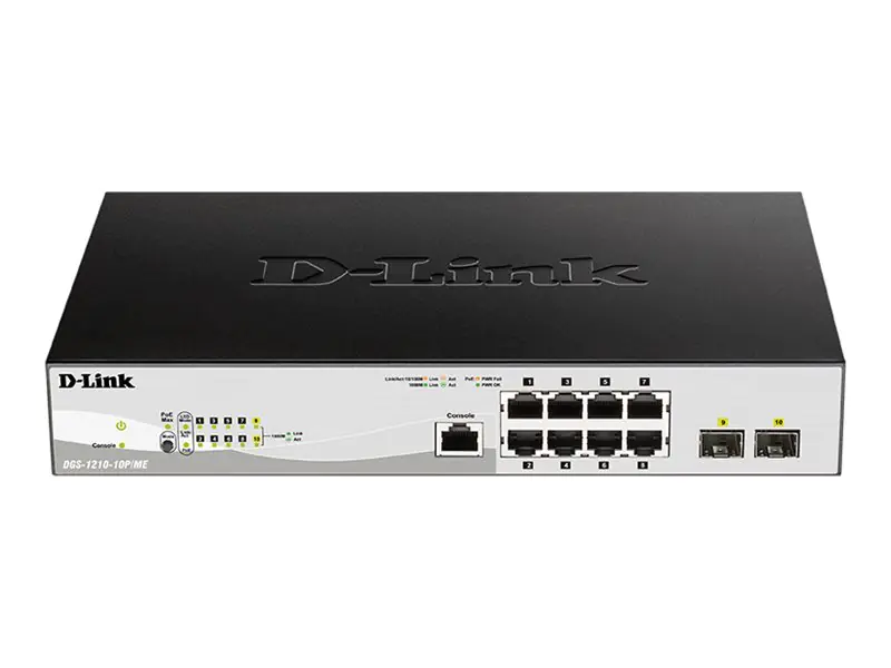 D-Link DGS 1210-10P/ME - Switch - managed - 8 x 10/100/1000 (PoE)