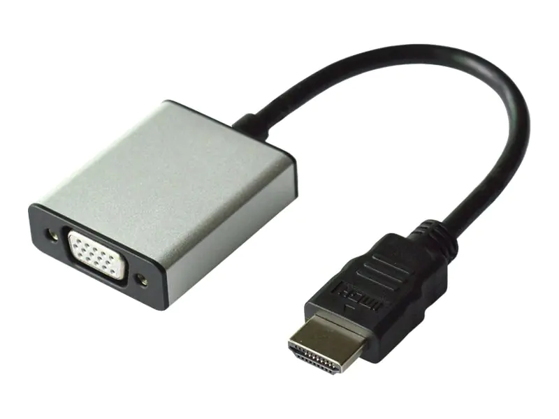 VALUE - Video- / Audio-Adapter - HDMI (M) bis HD-15 (VGA), Stereo Mini-Klinkenstecker, Mikro-USB Typ B (nur Strom) (W) - 15 cm - Silver/Black