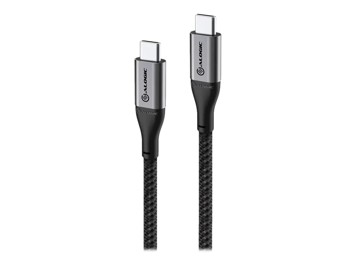 Alogic Super Ultra - USB-Kabel - 24 pin USB-C (M) zu 24 pin USB-C (M) - USB 2.0 - 5 A - 30 cm - Space-grau