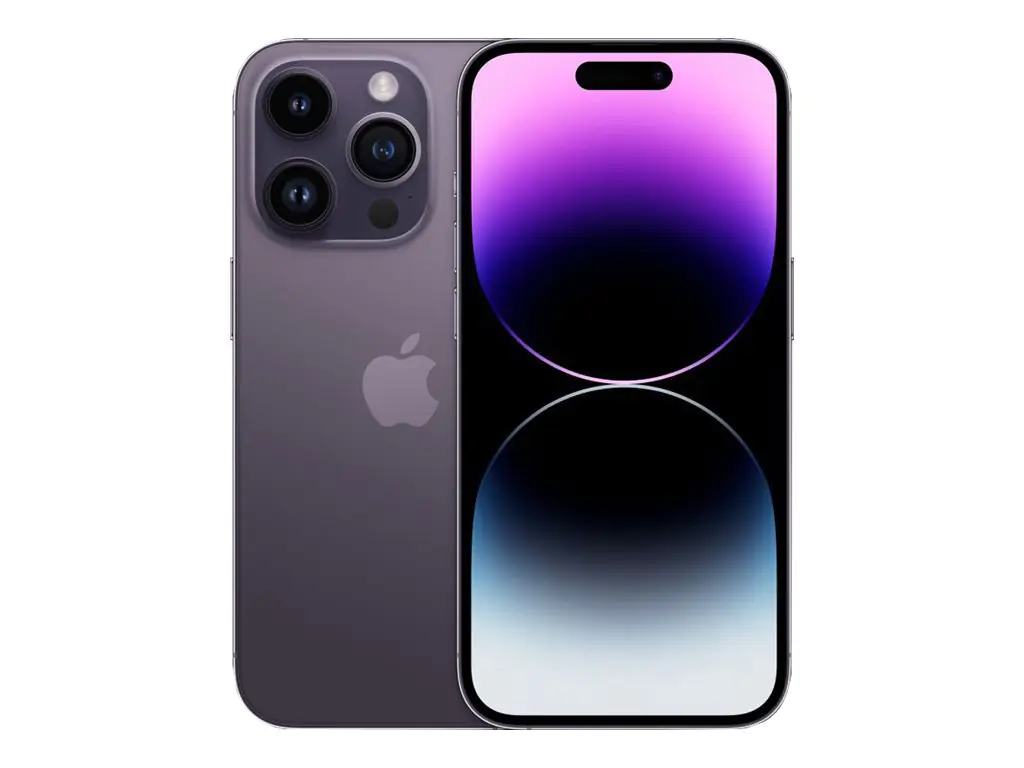 Apple iPhone 14 Pro - 5G Smartphone - Dual-SIM / Interner Speicher 1 TB - OLED-Display - 6.1" - 2556 x 1179 Pixel (120 Hz) - Triple-Kamera 48 MP, 12 MP, 12 MP - front camera 12 MP - Deep Purple