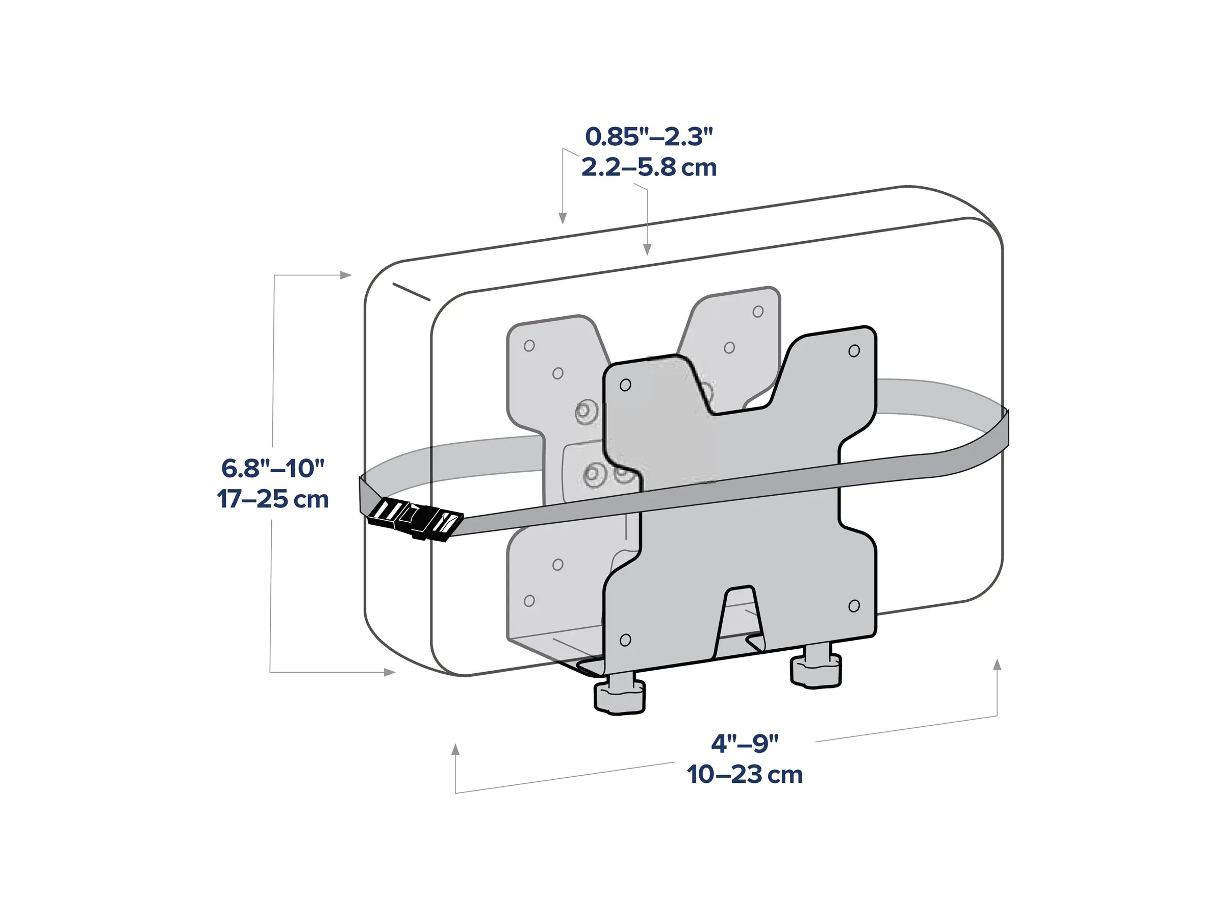 Ergotron Mini-PC-Halterung - an Wandschiene montierbar