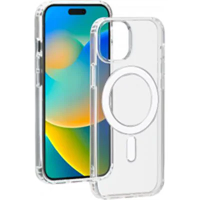 Bigben Interactive Hybrid Case mit MagSafe Handy-Cover für Apple iPhone 15 transparent