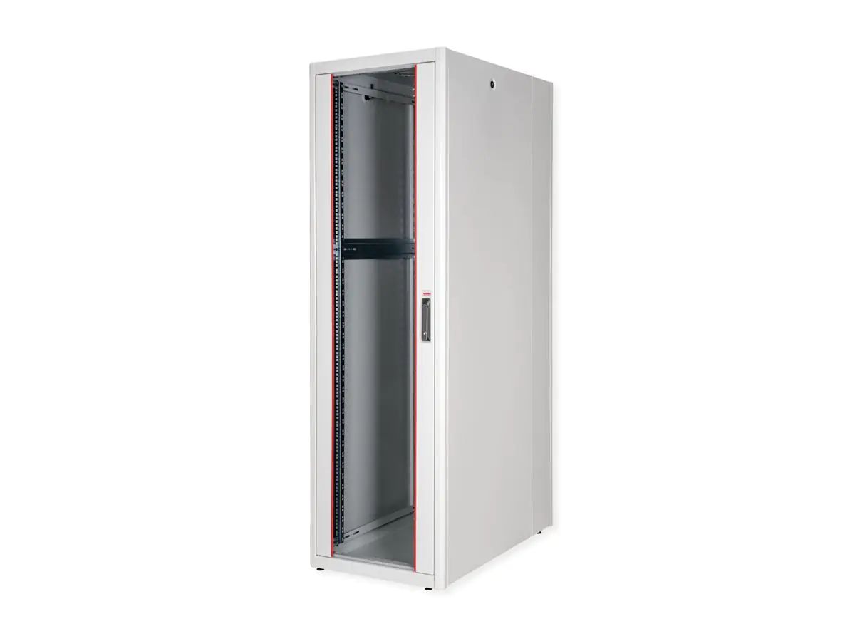 ROLINE Basic - Schrank Netzwerkschrank - Glas Tür, 600x1000 WxD - RAL 7035, Hellgrau - 42HE - 48.3 cm (19") 26.21.0040